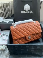 Chanel Classic Double Flap Bag Dark Caramel Silver Hardware - Bag - Image 3