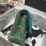 Chanel Wool Tweed Green Classic Flag Bag Medium - Bag - Image 2