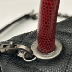 Chanel Mini Coco Red Handle Flap in Black With Silver Hardware - Bag - Image 8