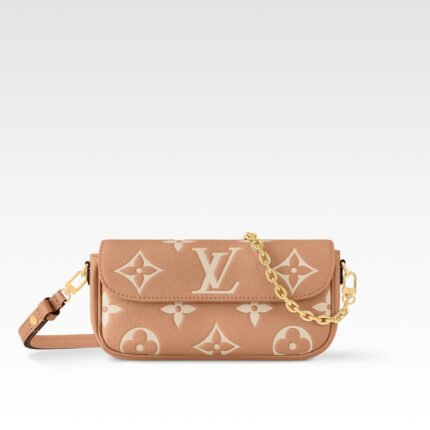Louis Vuitton Wallet On Chain Ivy Arizona / Creme Monogram Empreint Leather Bag