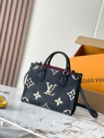 LOUIS VUITTON LV Bicolor Monogram Empreinte Leather Canvas Onthego PM Black Gold - Bag - Image 5