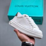 [TOP] Louis Vuitton Time Out Debossed LV Monogram Leather White - Shoes