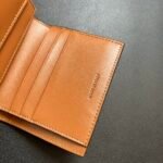 Celine Arcadia Tri-Fold Black Leather Wallet- Brown Leather Wallet - Image 8