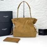 Saint Laurent JAMIE SHOPPING Medium in suede GOLDEN LEAF - Bag - Image 3