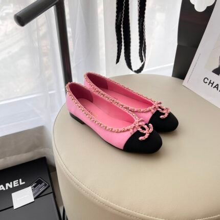 Chanel Patent Calfskin Ballet Flats Vntage Pink- Shoes