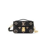 Louis Vuitton Pochette Métis East West Bag - Embossed soft grained cowhide, Black
