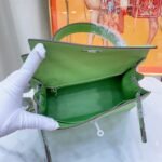 Hermes Kelly Haze Dark Green Silver Hardware - Bag - Image 10