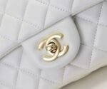 Chanel Classic Flag Bag Pearl Crush Mini Square White Calfskin Light Gold Hardware - Bag - Image 10