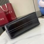Gucci Half Horsebit Shoulder Black soft glossy leather Medium - Bag - Image 4