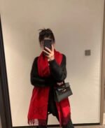 Gucci Christmas Red Cashmere Scarf - Image 8