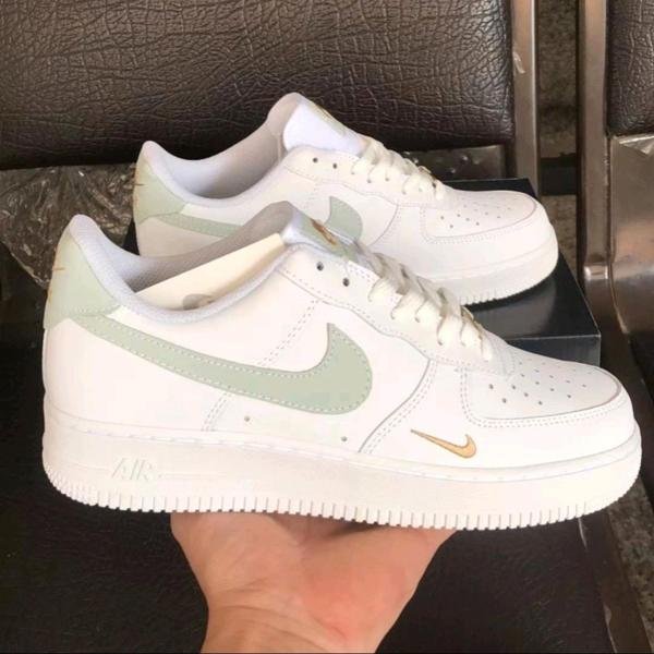 12042BF3-062C-A3AF-D133-1F6E95818929 Nike Air Force White Green - Shoes - Image 1