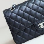 [TOP]Chanel Classic Flag Bag Medium Classic Double Flap Bag SO Black Crumpled Calfskin Silver Hardware - Bag - Image 11