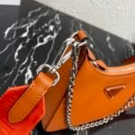 Prada Re-Edition 2005 Saffiano Leather Bag - Orange - Image 7