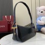 Gucci Half Horsebit Shoulder Black soft glossy leather Medium - Bag - Image 3