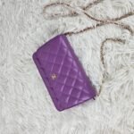 Chanel Shoulder Crossbody Gold Buckle Lattice Cowhide Bag - Image 7