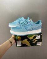 A BATHING APE® Bape Sta LOW Low Blue Suede - Shoes - Image 7