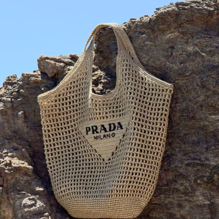 Prada Crochet tote bag Raffia bag