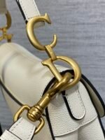 Dior Saddle Latte Grained Calfskin Bags With Slim Strap - Bag - Image 7