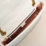 Gucci GG Marmont Small Shoulder Bag in white leather - Bag - Image 6