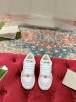 Gucci Screener trainer with Web Pink and White Sneaker - Shoes - Image 3