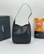 Saint Laurent LE 5 À 7 small bag in soft python Black - Bag - Image 6