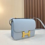 Hermes Epsom Bleu Lin Evercolor Mirror Constance Gold Hardware - Image 4