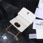 [TOP] Dior Small Caro Bag Ivory Supple Cannage Calfskin White - Bag - Image 8
