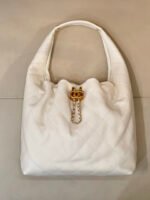 Chanel Maxi Hobo Bag Calfskin & Gold-Tone Metal - Light Beige - Image 2