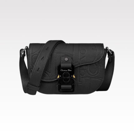 Dior Mini Saddle Messenger Bag with Flap Black - Bag