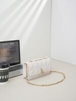 [TOP]Dior Mini Bag Latte Cannage Lambskin - Image 5