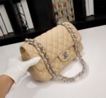 Chanel Classic Double Flap Bag Yellow Caviar Silver Hardware - Bag - Image 3