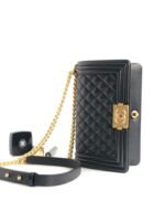 Chanel Boy Flap Quilted Calfskin Gold-tone New Medium Black - Image 3