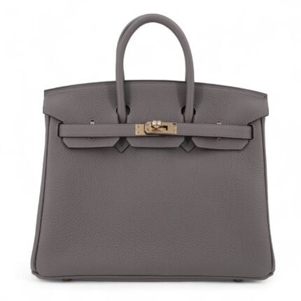 Hermes Birkin Togo Retourne Bag Golden Hardware-Light Grey Bag