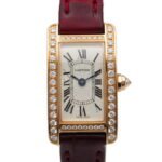 Cartier Tank Américaine Cartier watch, Yellow Gold, Diamonds, Mini Model - Image 6