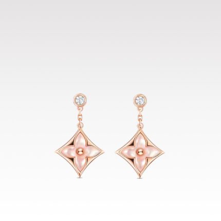 Louis Vuitton LV Color Blossom BB Star Ear Studs, Pink gold, Pink Mother of pearl and diamonds - Earrings
