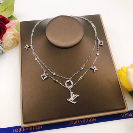 Louis Vuitton Silver double-layer Necklace