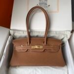 Hermes JPG Shoulder Birkin Togo handbag in Brown with Gold hardware - Image 2
