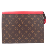 [TOP]Louis Vuitton Monogram Pochette Voyage MM Clutch Bag - Sari Red - Image 11