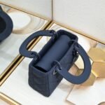 Dior Mini Lady Dior Bag Blue Ultramatte Calfskin - Bag - Image 2