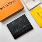 Louis Vuitton Double Card Holder Black Monogram Wallet ﻿ - Image 7