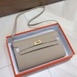 Hermes Kelly Wallet to Go Gold Hardware