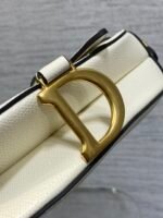 Dior Saddle Latte Grained Calfskin Bags With Slim Strap - Bag - Image 8