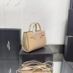 Saint Laurent Beige Croc Embossed Leather Nano Classic Sac De Jour Tote - Bag - Image 6