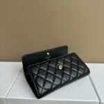 Chanel Counterfeit Caviar Leather Wallet-Black Gold Wallet - Image 6