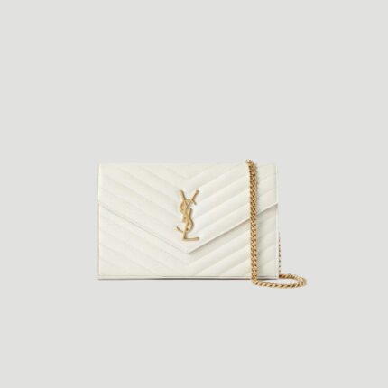 Saint Laurent YSL Cassandre Envelope - White