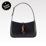 SAINT LAURENT YSL Croc-Embossed Le 5 à 7 Hobo Bag