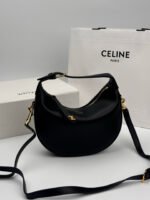 Teen Celine Lulu IN Grained Calfskin Bag- Black - Image 6