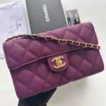 Chanel Chain Shoulder Crossbody Small Bag - Purple Bag - Image 8
