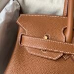 Hermes JPG Shoulder Birkin Togo handbag in Brown with Gold hardware - Image 9