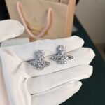 Vivienne Westwood Women's Narcissa Silver Earrings - Platinum/White - Accessories - Image 6